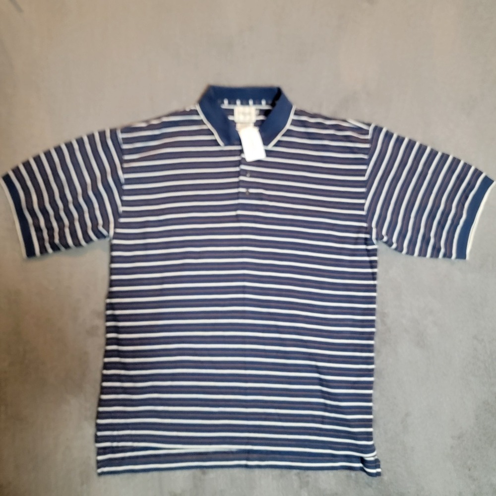 Vintage E. Magrath Men's Polo Shirt Size 2XL Golf Striped Sportswear XXL NWT